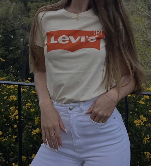 Футболка Levis женская бежевая