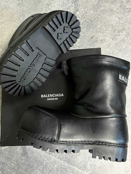 BALENCIAGA Alaska Ski Boots Leather Black ботинки буты черные чорні
