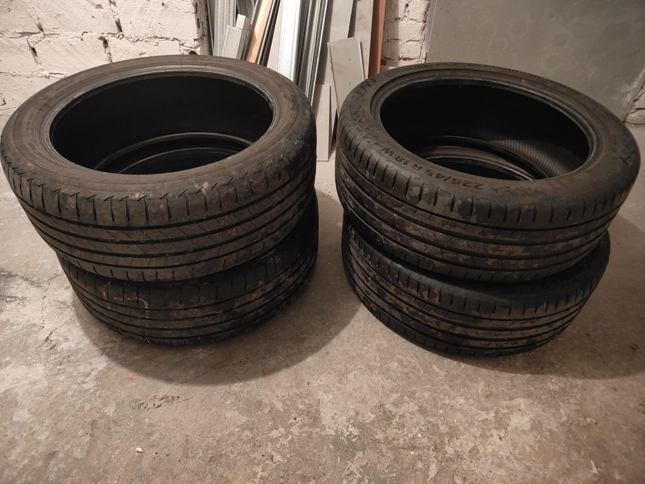 Opony letnie 225/45/18 Bridgestone/Continental. Komplet 4szt.
