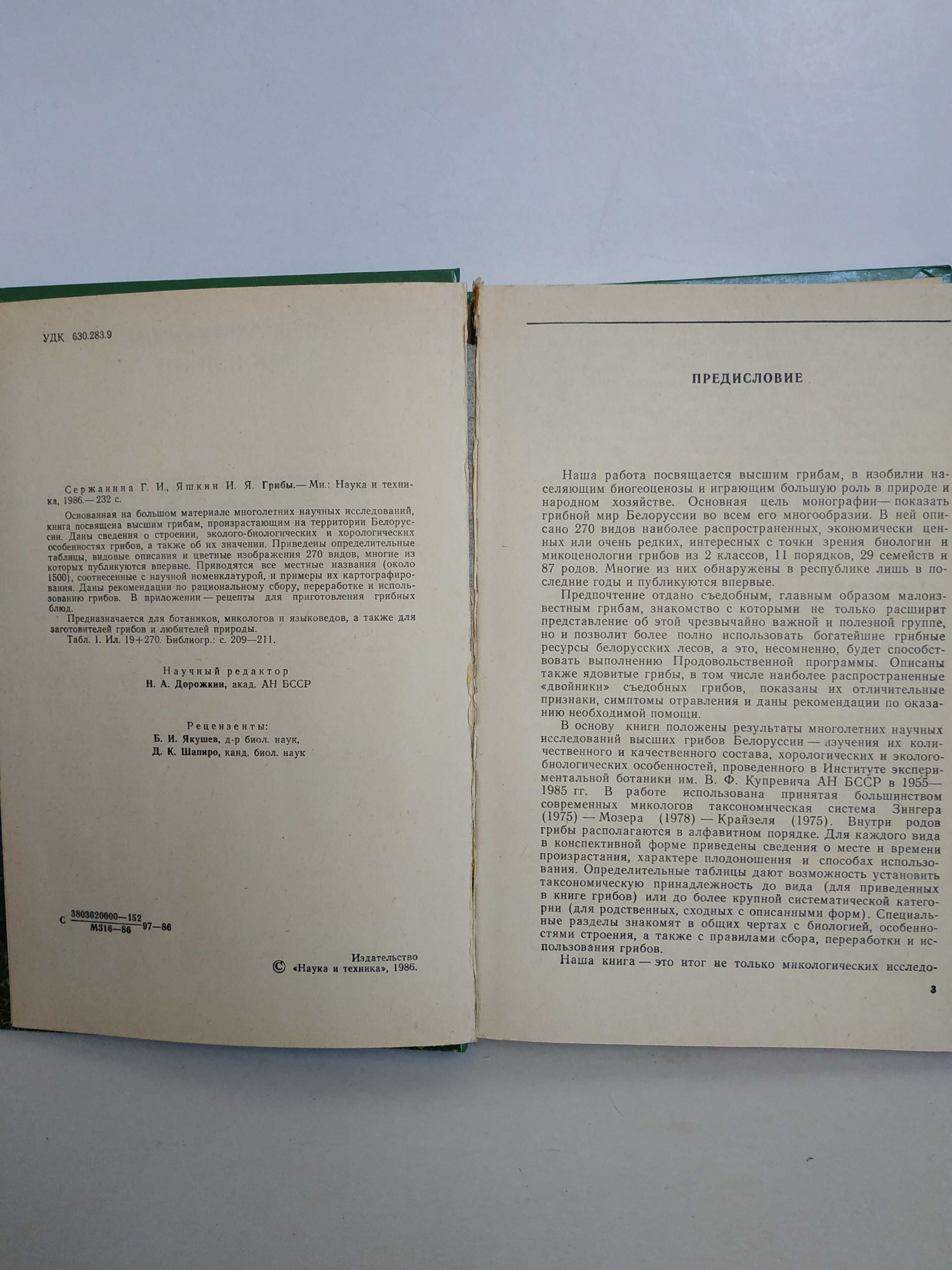 "Грибы" 1986 г. Г. И. Сержанина И. Я. Яшин