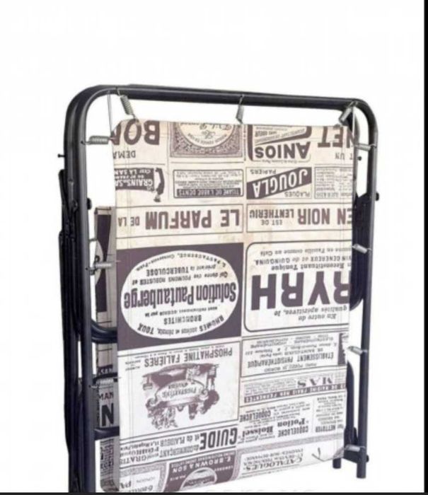 Розкладачка з матрацом  Раскладушка с матрасом На пружинах На ламелях