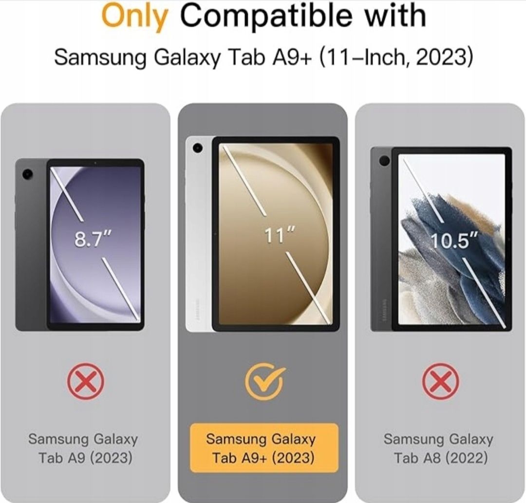 Etui dla Samsung Galaxy Tab A9+ / A9 Plus 11 Cala 2023, przezroczysty