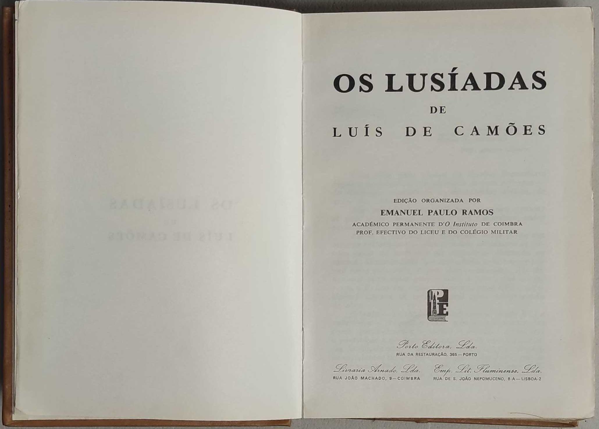 Ref:PVI - Os Lusíadas Luís de Camões - Diversos (Ler Descrição)