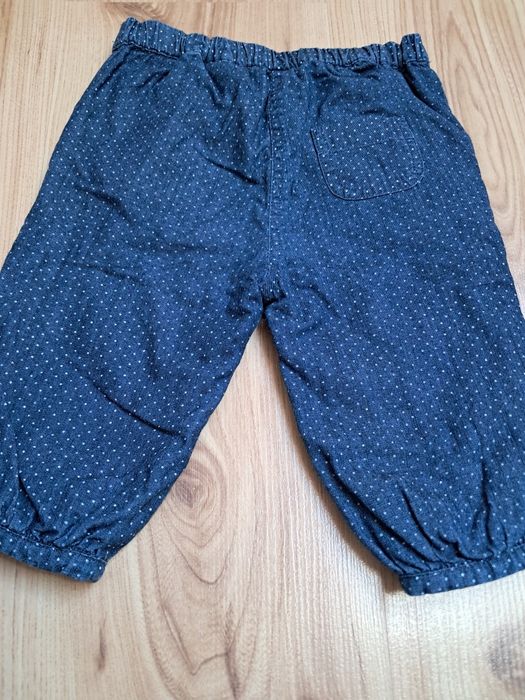 John Lewis Baby spodnie w kropki ocieplane dla dziewczynki 3-6mcy. Sta