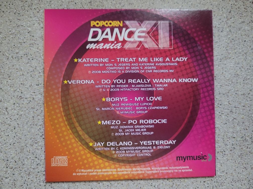 CD Popcorn Dancemania XI 2009 Promo