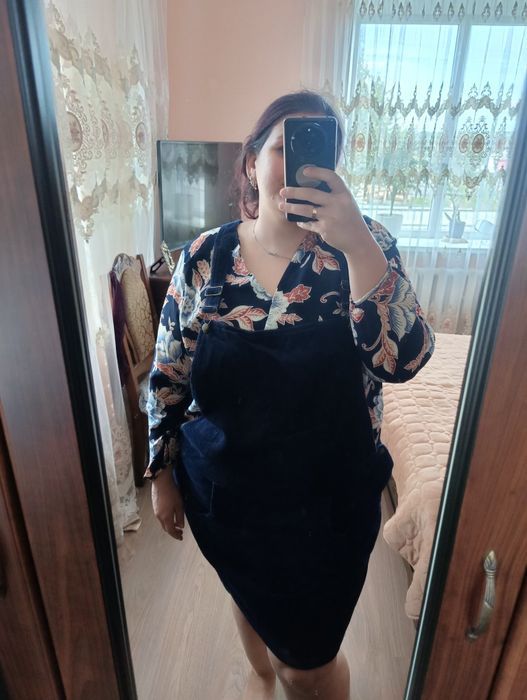 Велюровий сарафан та кофта в тон. Великий розмір.