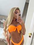 Pomarańczowy neonowy strój kąpielowy pomarańcz neon QSO Swim