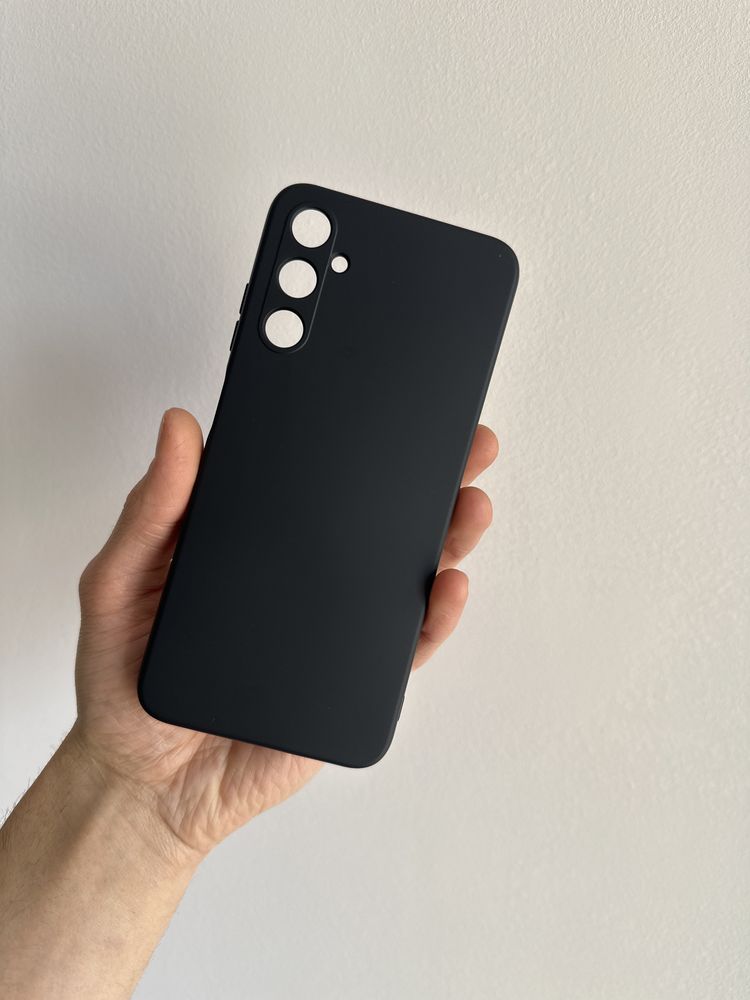 Etui silicon czarne + SZKŁO hartowane do Samsung A05s