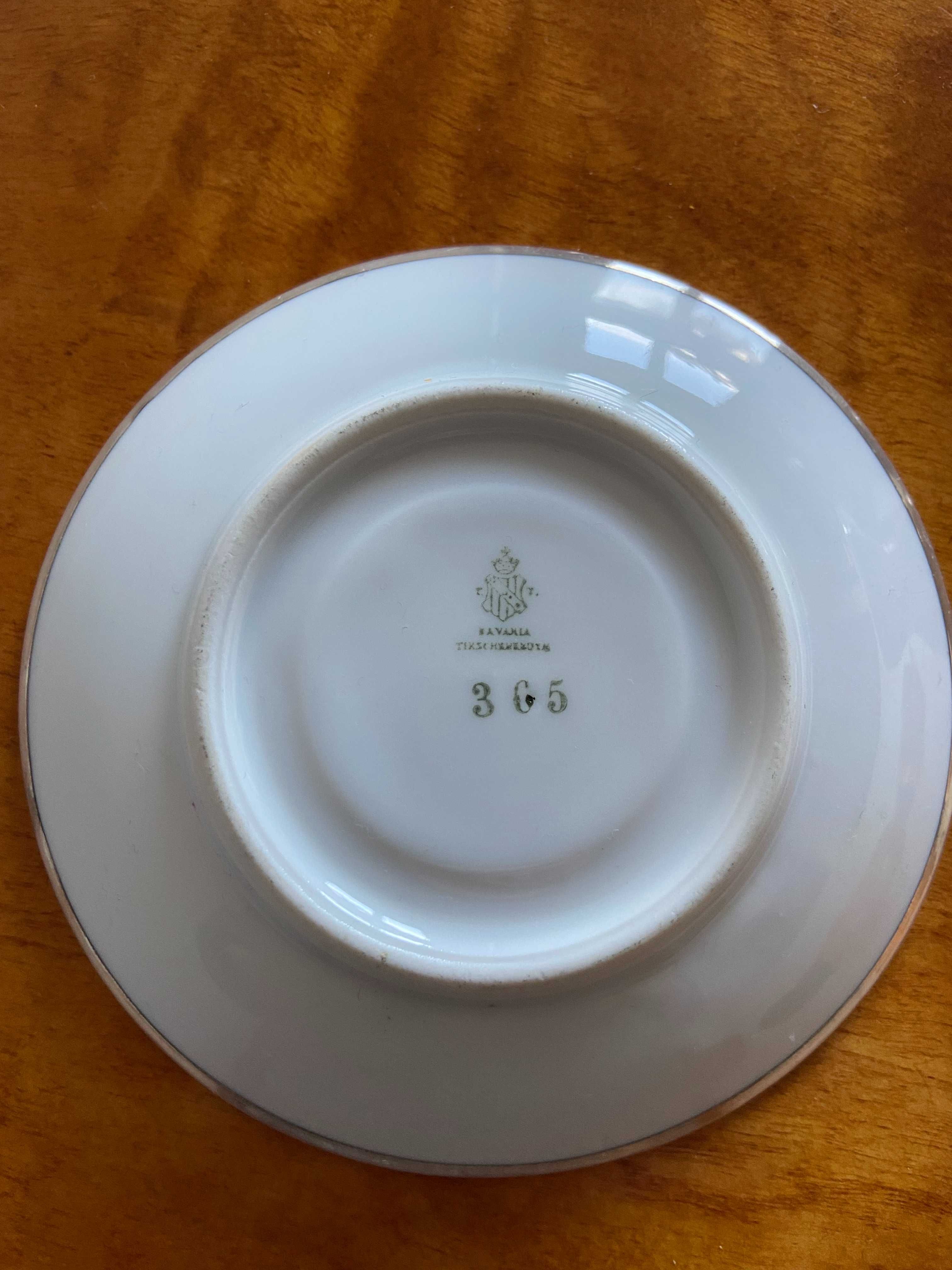 Filiżanka porcelanowa mokka okuta srebrem Tischenreuth