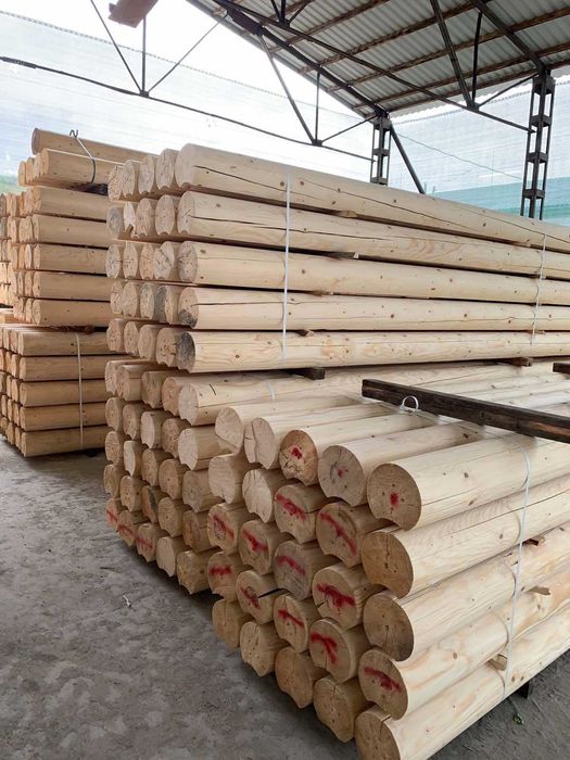 Брус хвойний оциліндрований, брус стіновий, брус будівельний ф24см