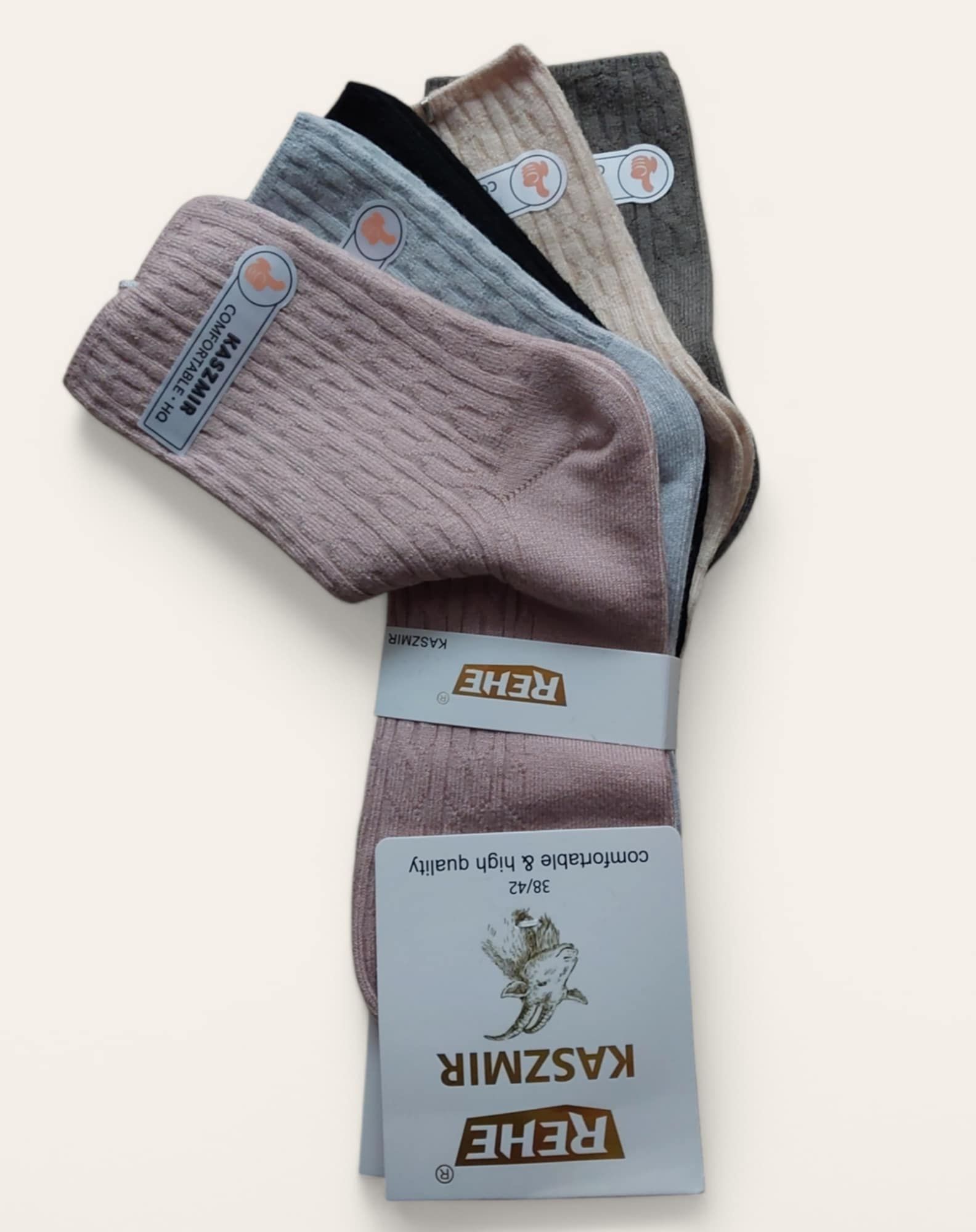 Skarpety damskie kaszmirowe 5 par 45 zł