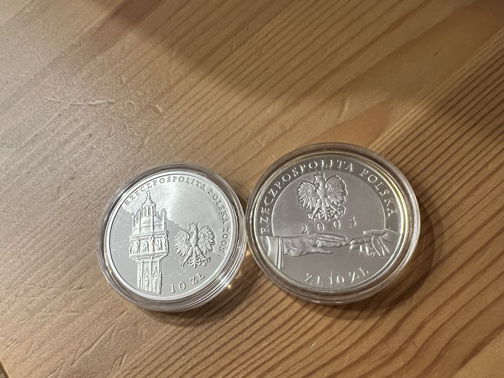 Srebrne monety 10 zlotych Jan Paweł II