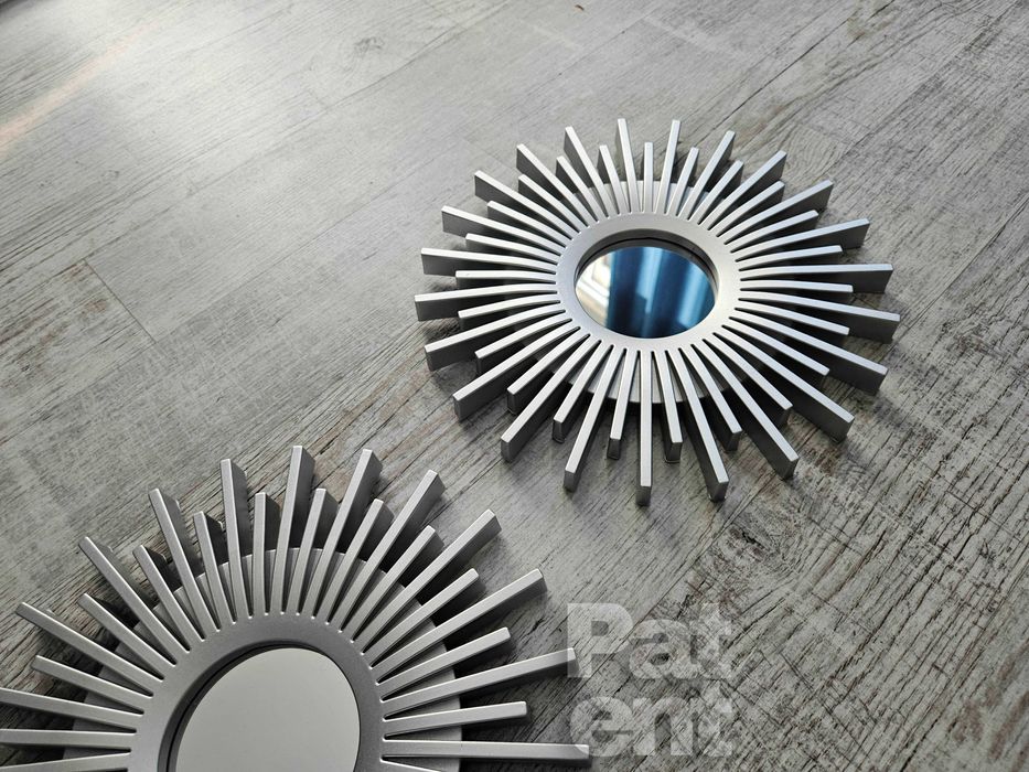 Lustra zestaw 3 luster w srebrnych ramkach do domu na ścianę dekoracja