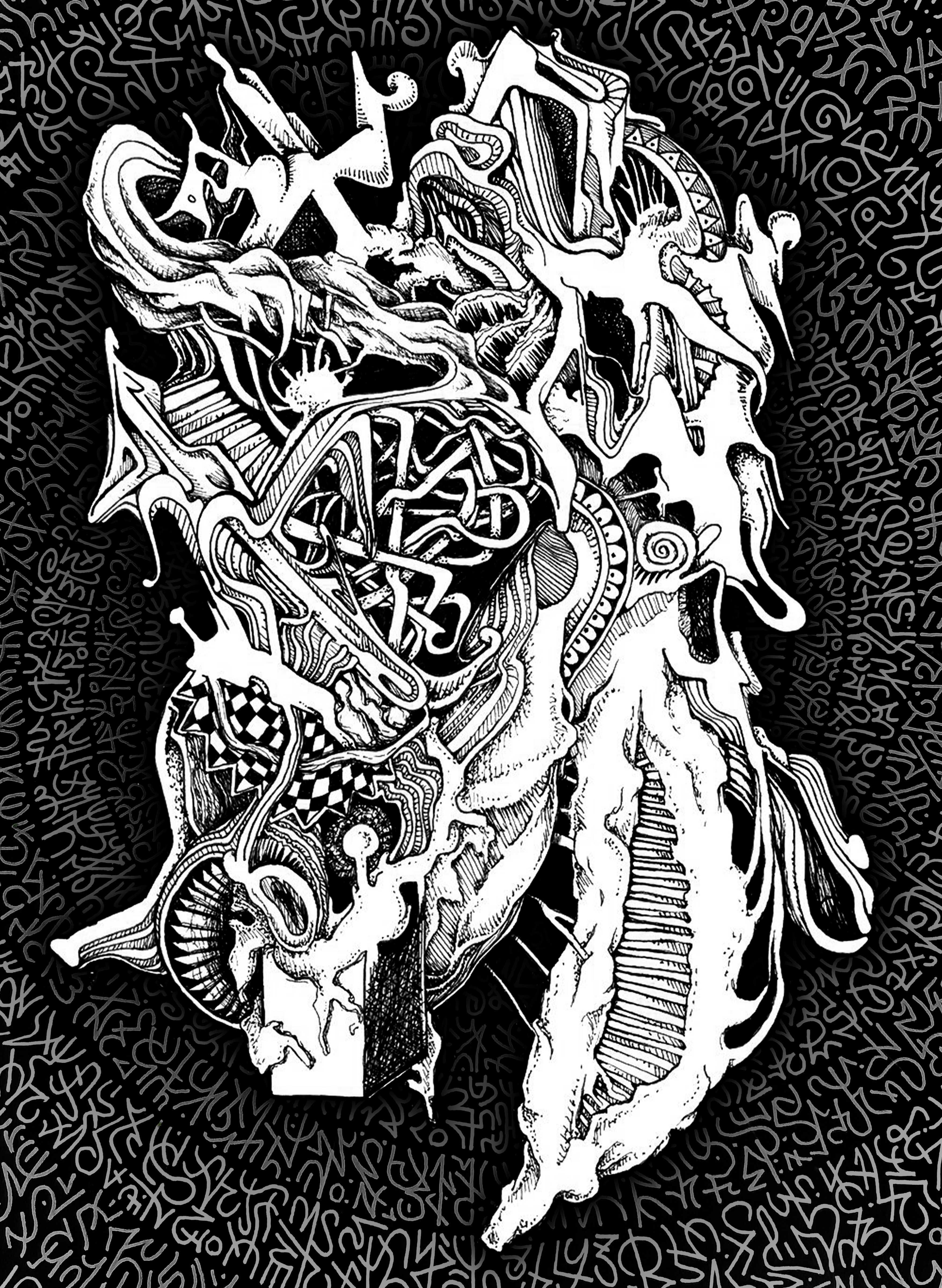 Obraz "PĘKAĆ" 40x30 Abstrakcja Surrealizm  limitowana kolekcja grafik