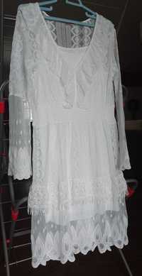 Sukienka biała, rozmiar M. Bawełna