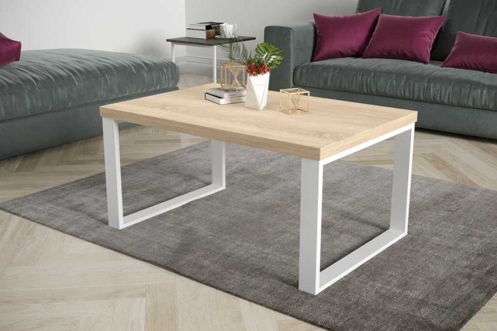 ława stolik Loft VILI 90/60 Wotan Craft Artisan Halifax Marmur Hikora