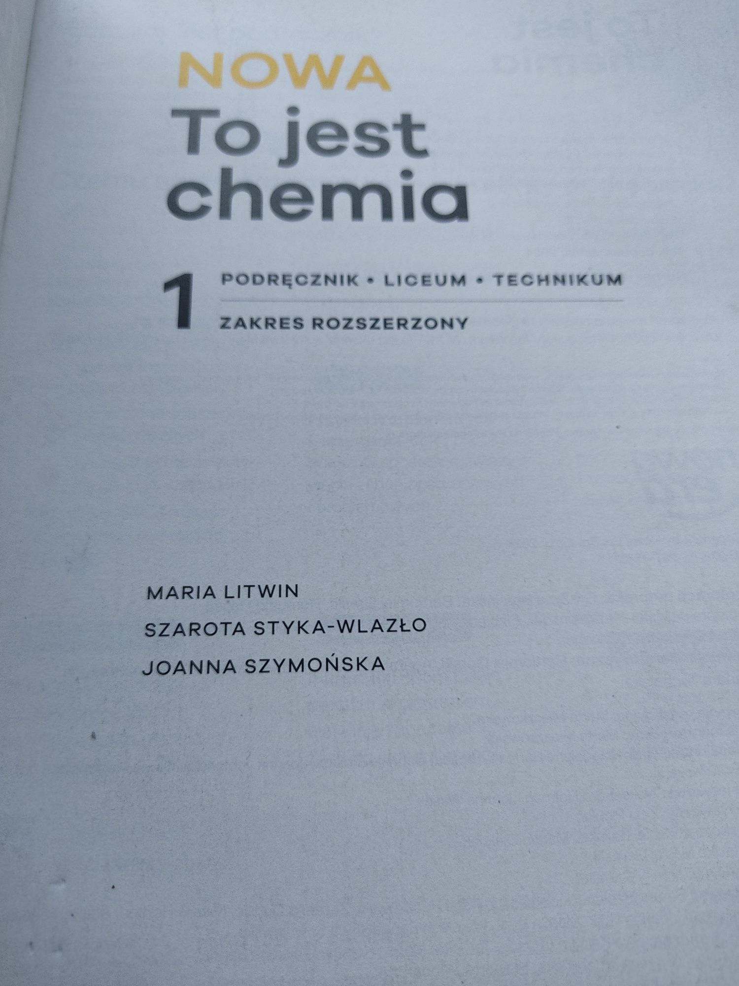 Nowa To jest chemia 1