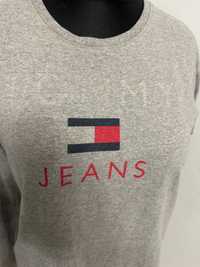 Tommy Hilfiger koszulka longsleeve r. L, crewneck, bawełna extra stan