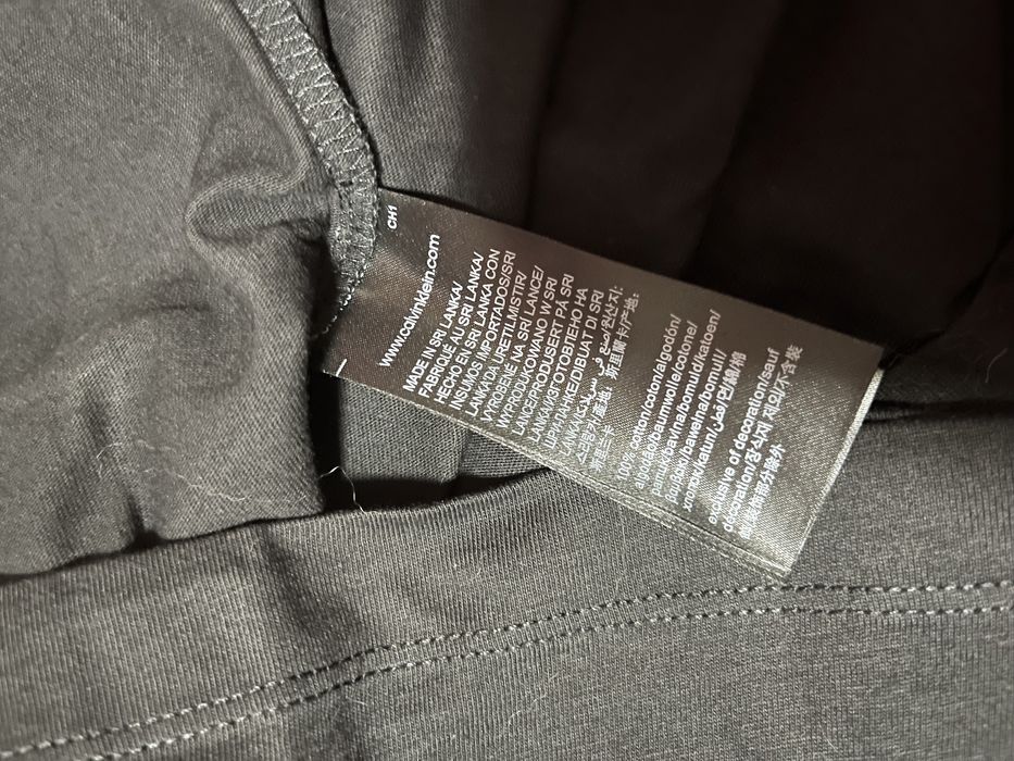 Calvin Klein CK t-shirt koszulka czarna z napisem nowa z metką r S