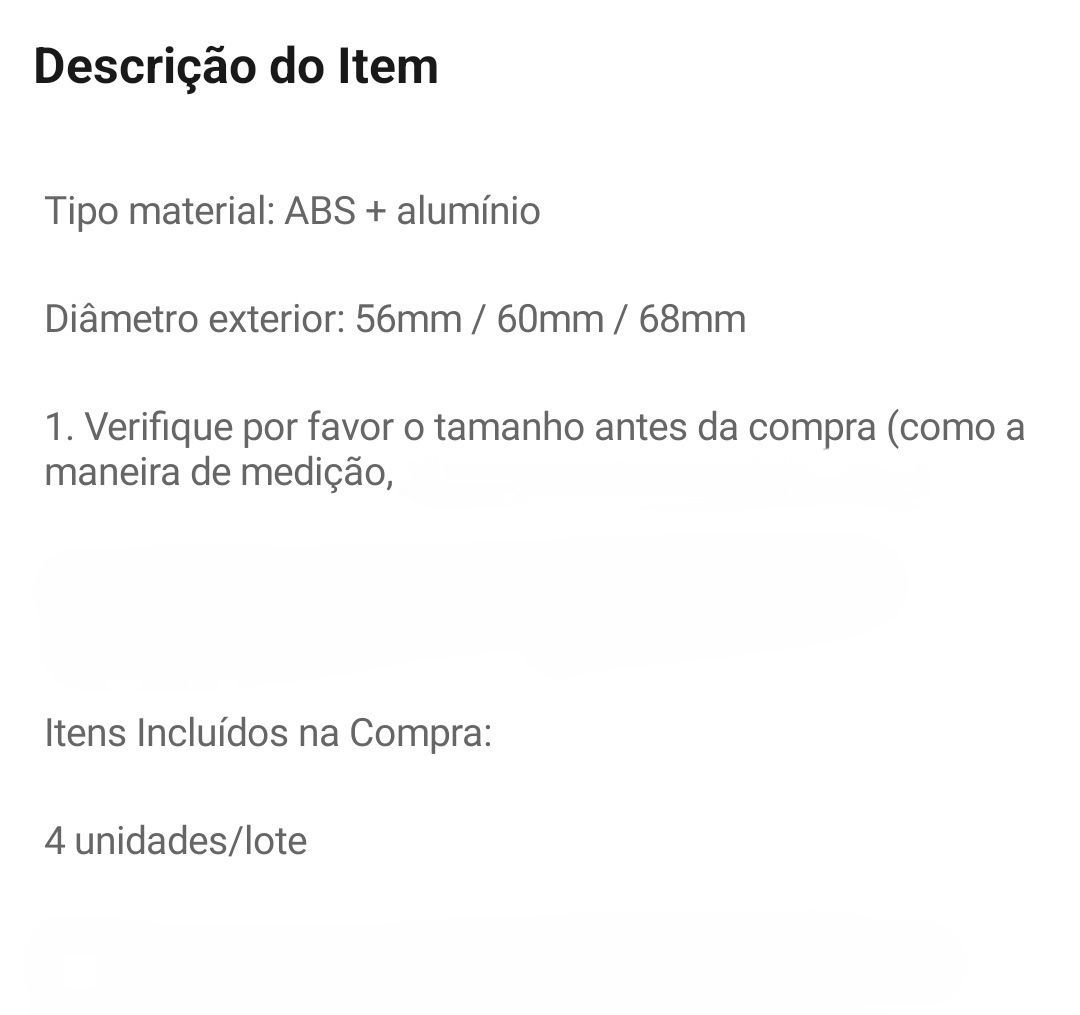 Centro de jantes BMW (56mm, 60mm, 68mm)