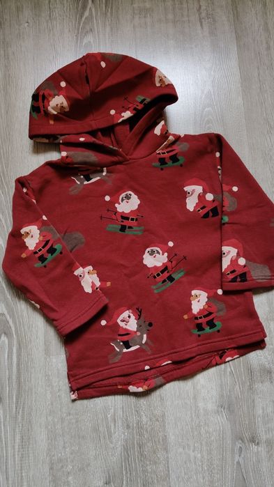 Sweterek świąteczny bluza z kapturem h&m rozmiar 98/104