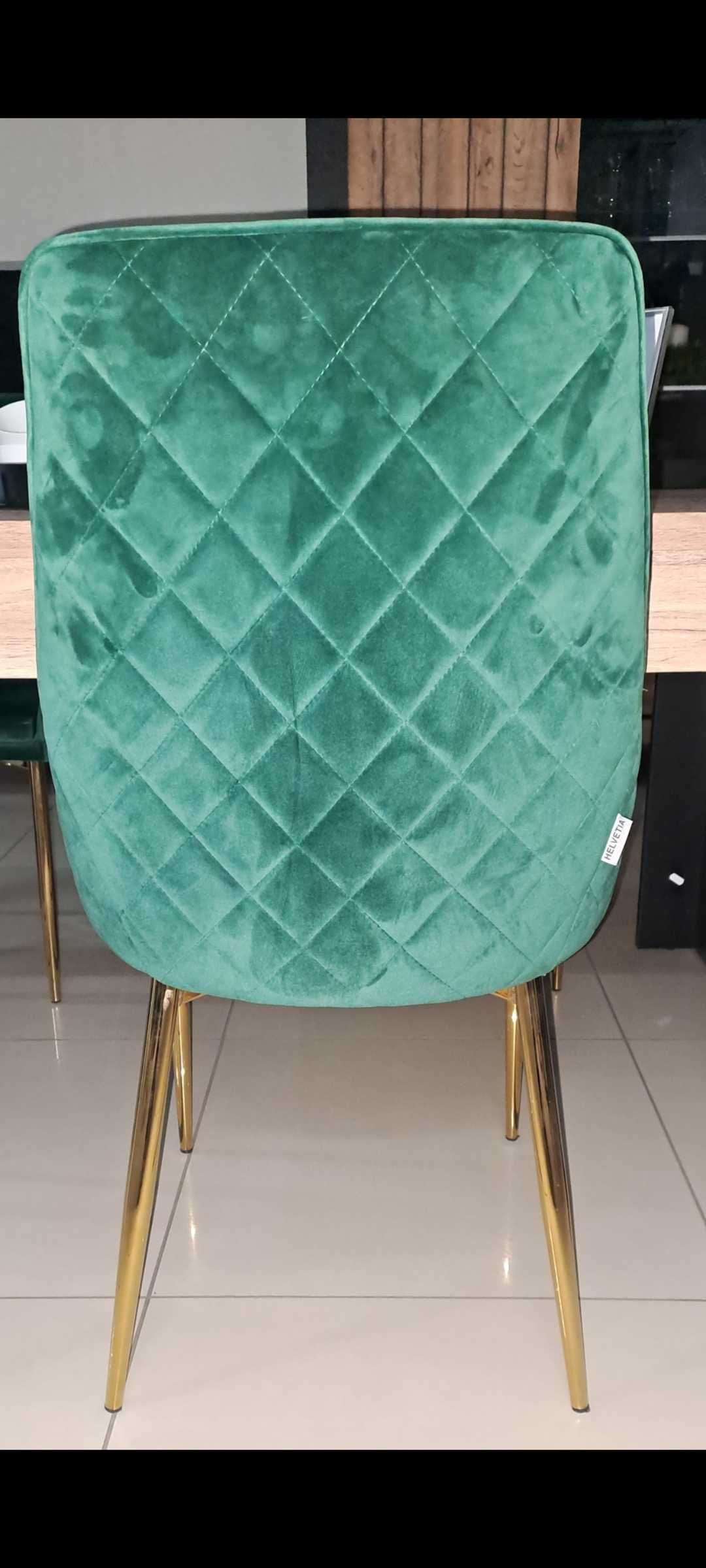 Krzesła tapicerowane zielone
