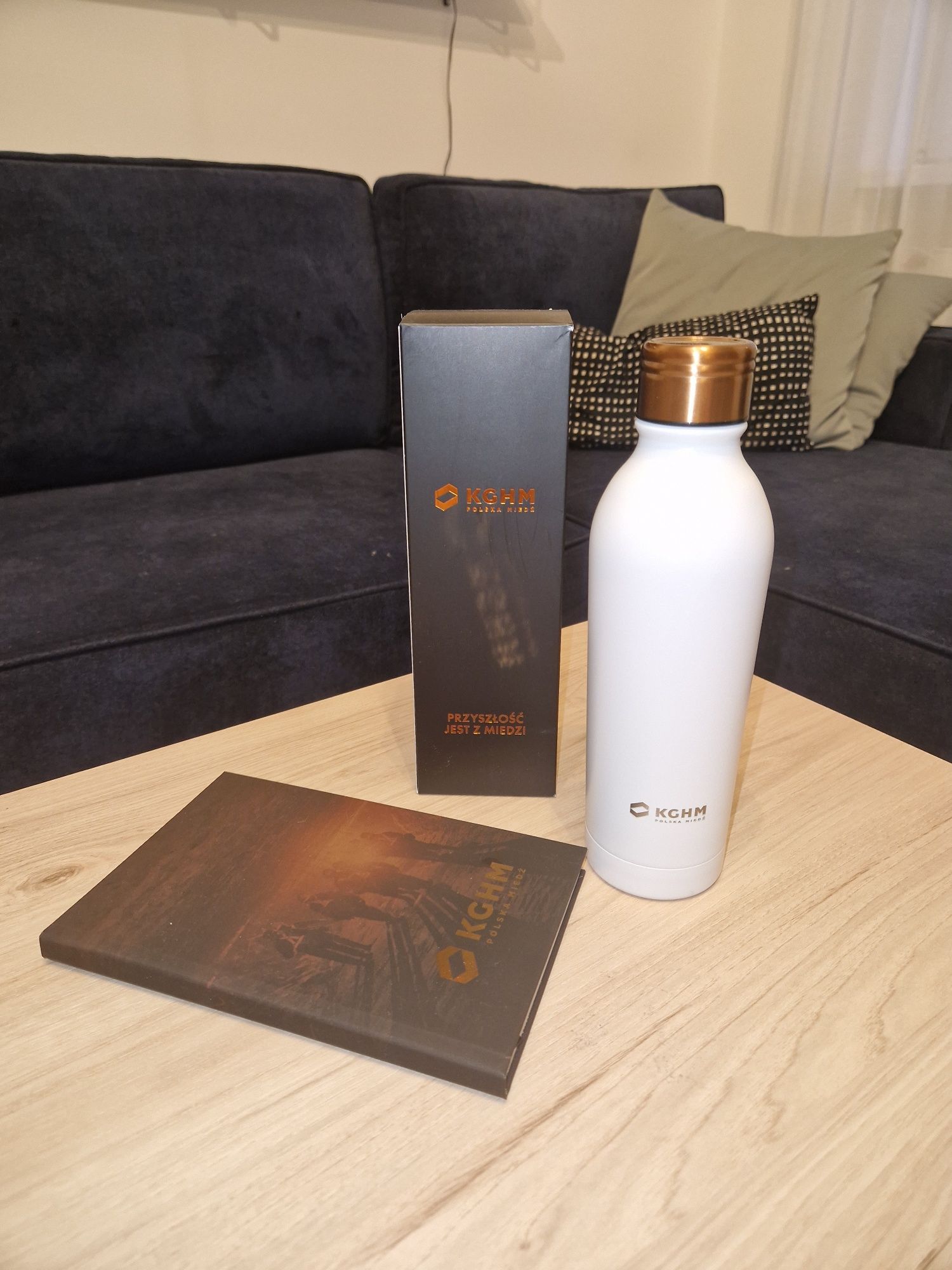 Root7 root 7 butelka termiczna 500ml + notatnik KGHM Miedź zestaw