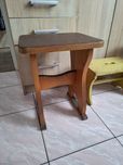 Stołek PRL, Mały stolik, Podnóżek drewniany