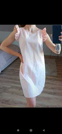 Nowa sukienka Vubu różowa pudrowa krótka elegancka na wesele 34 xs