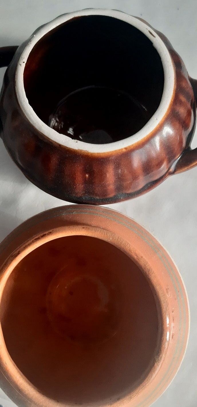 Горшочек запекания 2 светлых, 4 тёмных, 2 с рисунком, колобок, глина