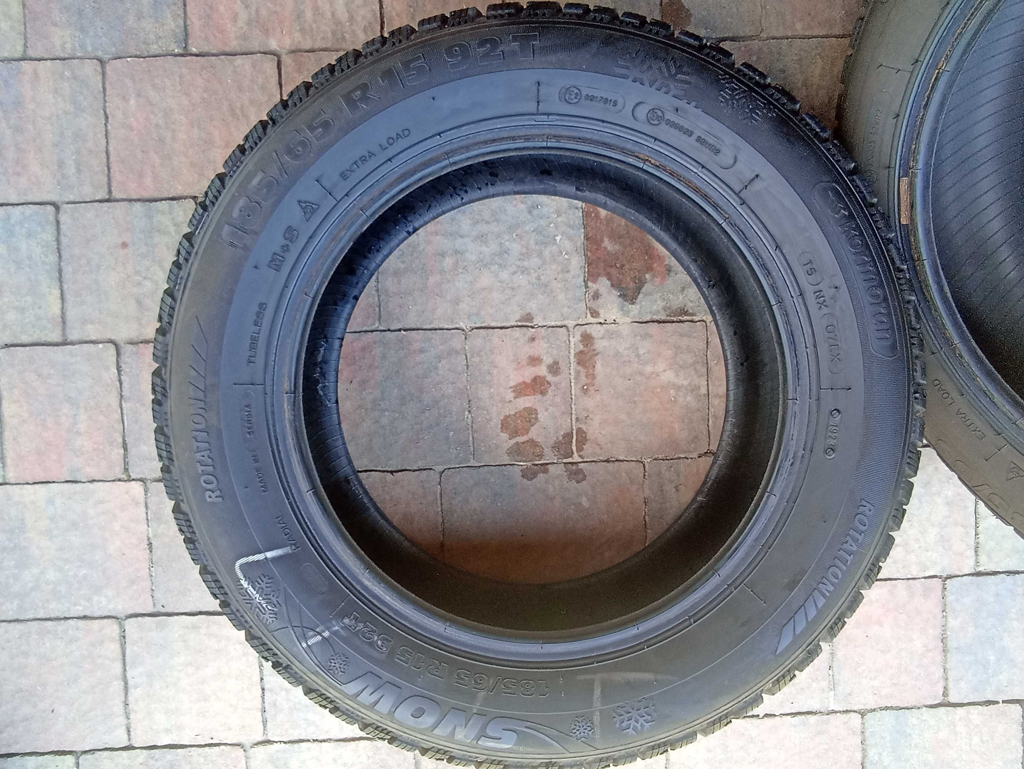 Kormoran SNOW 185/65/R15 zimówki...  4szt.jak nowe