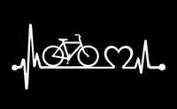 I love rower EKG - 18cm x 8cm - JASNA Naklejka na auto samochód kamper