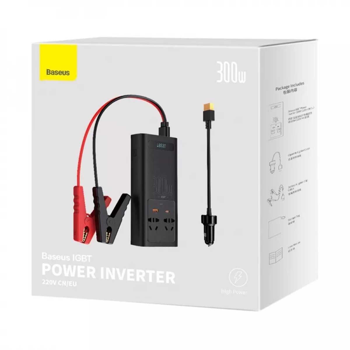 Автомобільний інвертор Baseus IGBT Power Inverter 300W 220V CN/EU