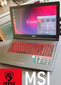 Msi GEFORCE laptop do gier nvidia gejmingowy 15,6" gaming GTX1050