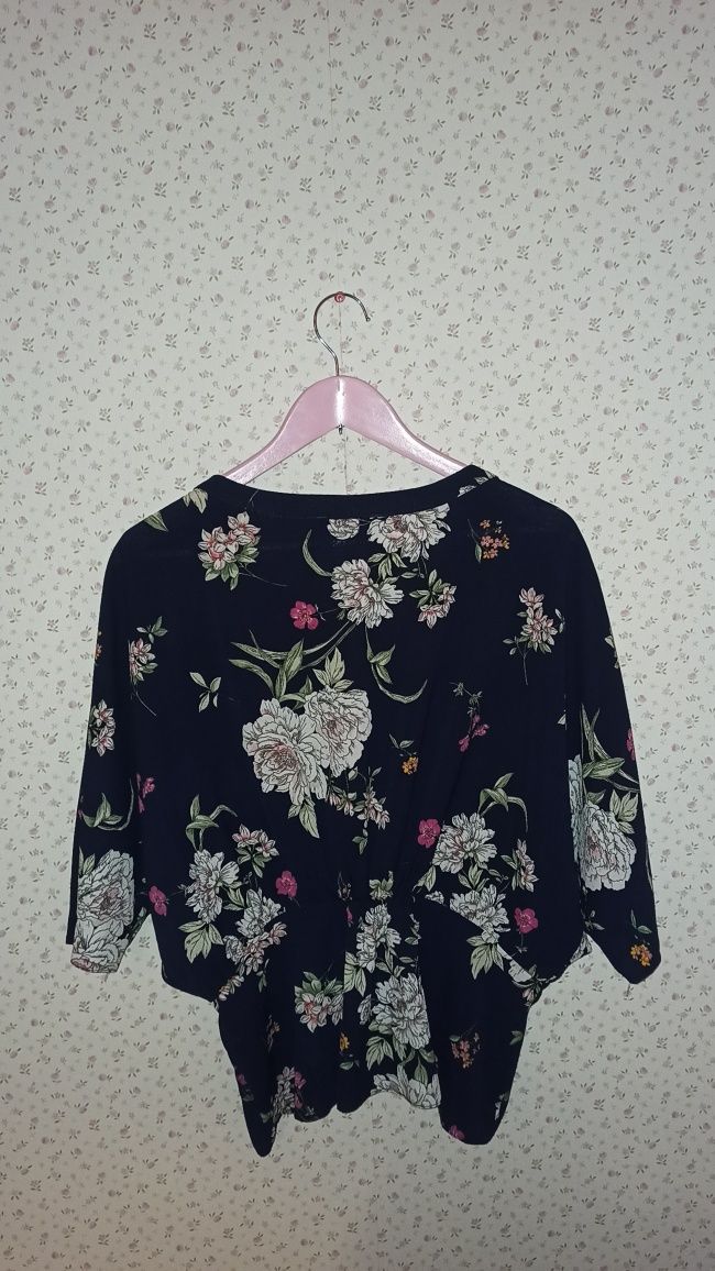 Bluzka 42 primark granatowa kwiaty