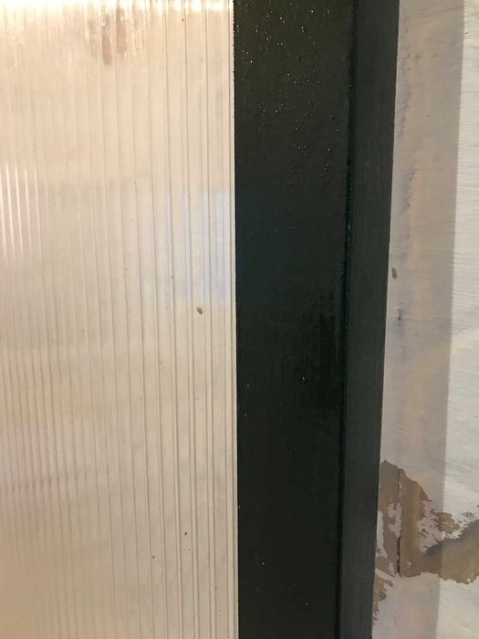 Placa policarbonato 8mm com moldura em madeira