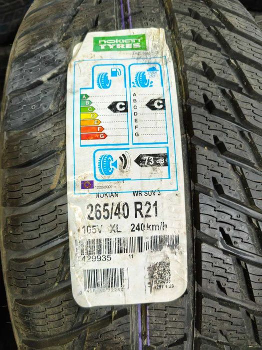 Нові шини резина зима 265/40 R21 Nokian Tyres WR SUV 3
