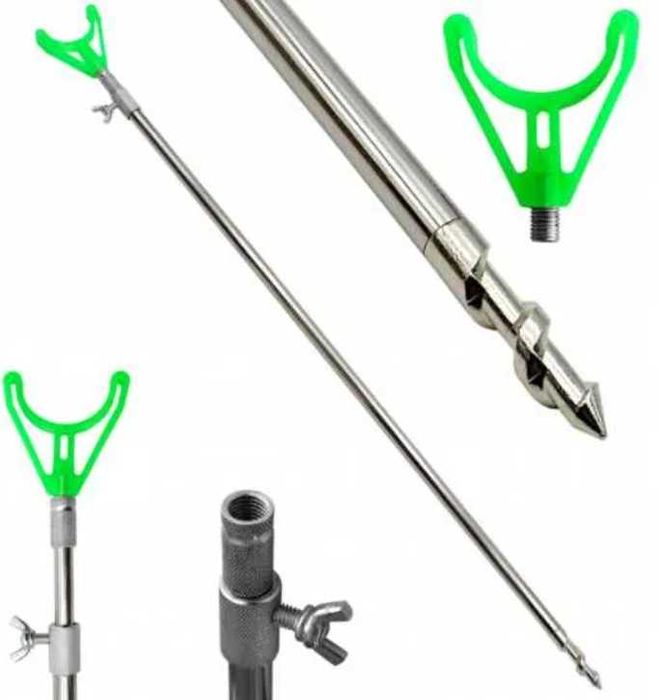 2x PODPÓRKA WĘDKARSKA Teleskopowa Sztyca 70/115 cm Stal NIERDZEWNA