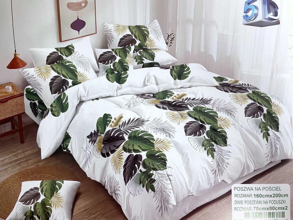 KOMPLET pościeli MONSTERA 160x200 cm ///  REZERWACJA