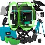 Zestaw Laser Krzyżowy Wahadła Poziomica Laserowa 4d 360 16 Linii