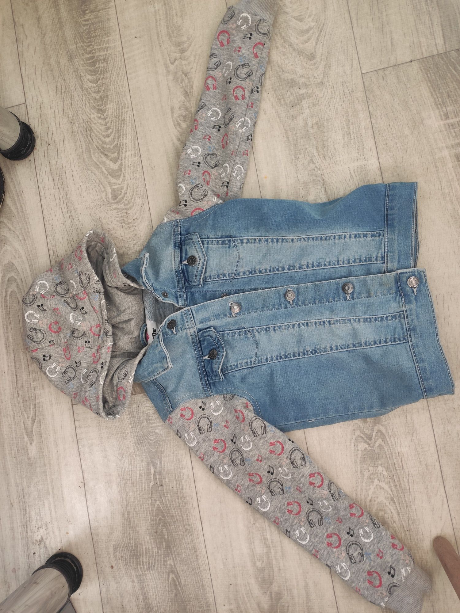 Wiosenna jesiena kurtka jeansowa dziewczęca 116 kurteczka dla dziewczy