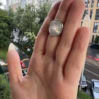 Серебряное кольцо с натуральным перламутром (925 проба)