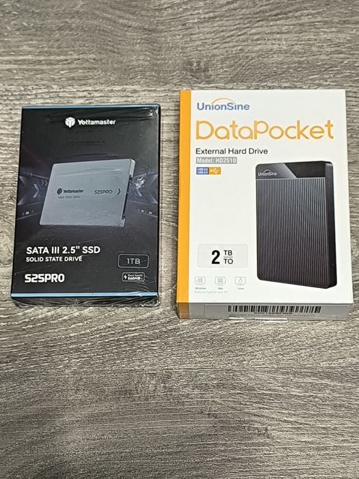 Накопичувач Yottamaster S25 Pro 1TB SATA SSD 2,5 SSD SATA lll, нові.