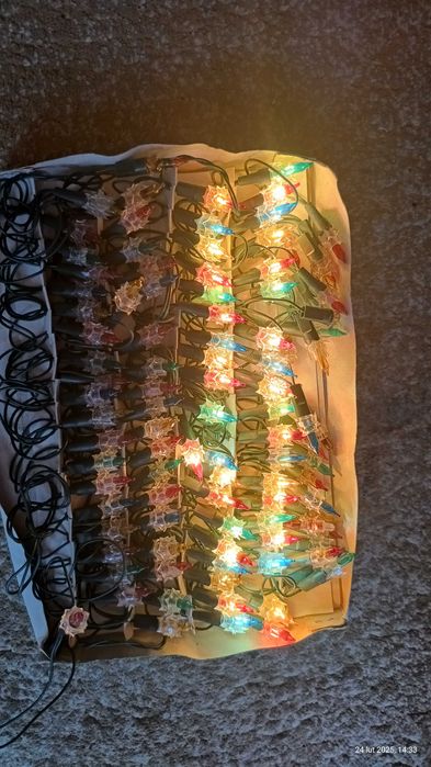 Łańcuch świetlny na choinkę 100 lampek PRL