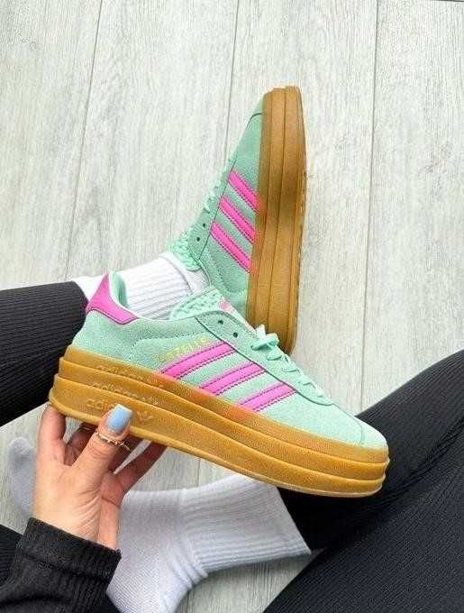 Женские кроссовки Adidas Gazelle Bold Pulse Mint Pink 36-40 адидас ТОП
