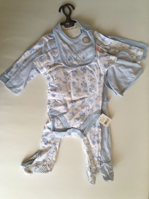 MOTHERCARE 9-12msc starter set 8w1 UNISEX NOWY body śpiochy ROZMIAR 80