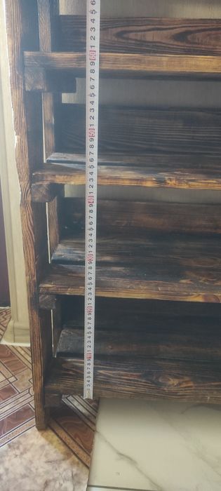 Дерев'яна поличка для взуття