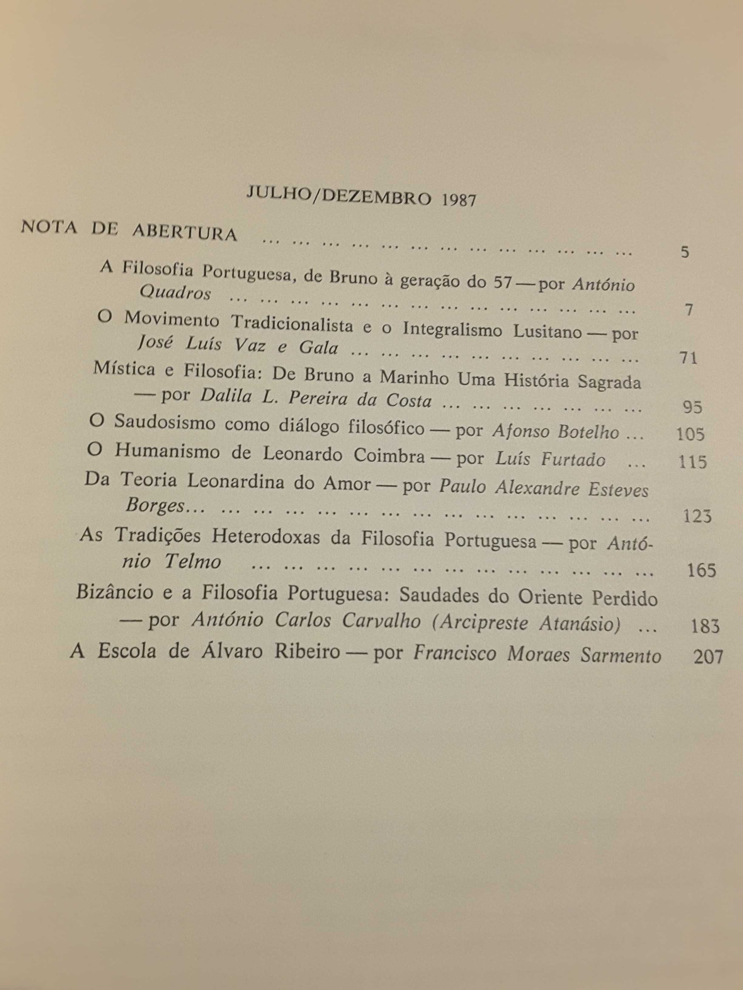 Séneca / Filosofia Portuguesa Actual