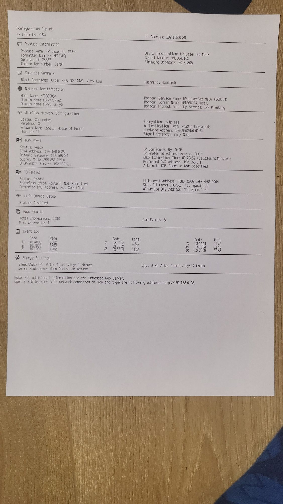 Drukarka LaserJet Pro M15w