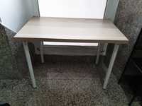 LINNMON/ADILS biurko, dąb bejcowany na biało/biały, 100x60 cm